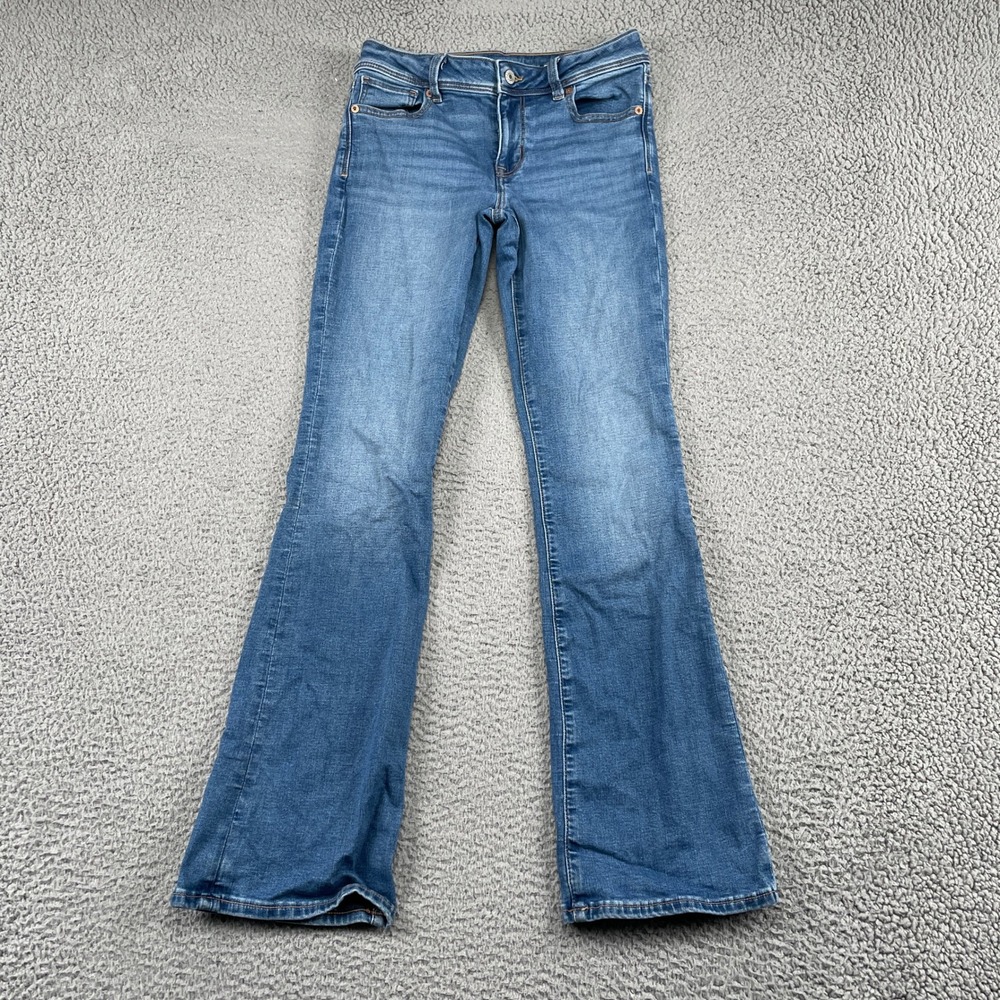 American Eagle Jeans Womens 2 Blue Kick Boot Next Level Stretch Low Rise Denim